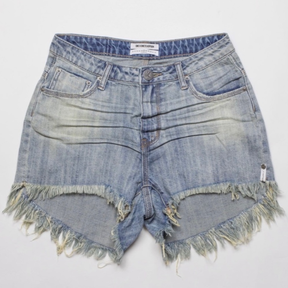 OneTeaspoon Blue Jack Hawks High Waisted Shorts